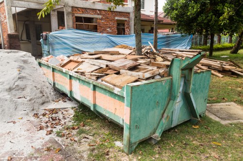 Brixton street with a skip permit placement